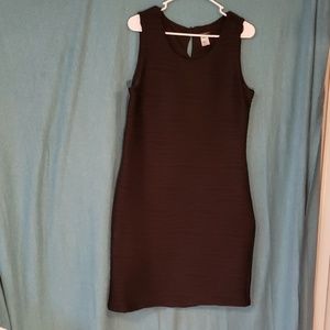 Ribbed Little Black Dress